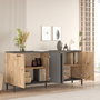 Hanah Home Rl4-Aa Consola Pino Atlántico y Antracita, 160x71.8x40 cm
